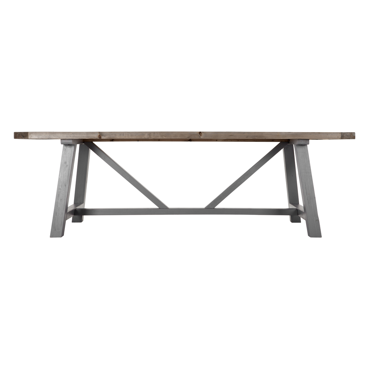 Iona 10 Seat Dining Table, Solid Pine and Grey – image 2
