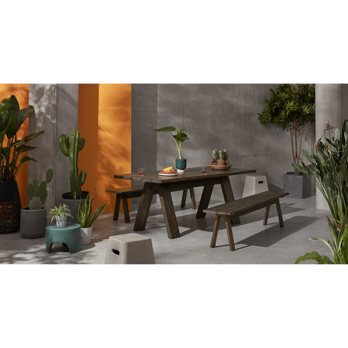 Telmo Garden Large Dining Table, Acacia – image 2