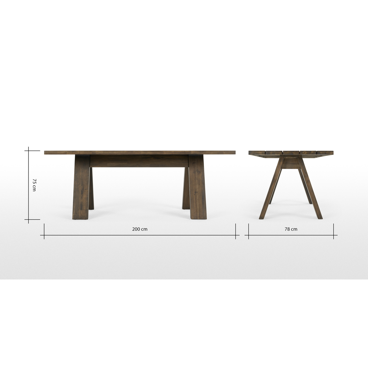 Telmo Garden Large Dining Table, Acacia – image 6