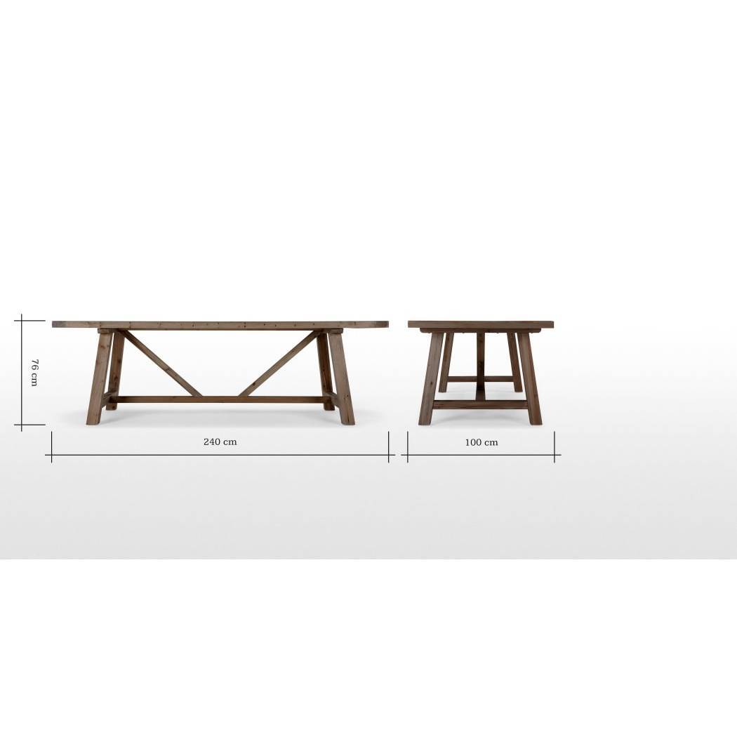 Iona Extra Large Dining Table, Solid Pine – image 8