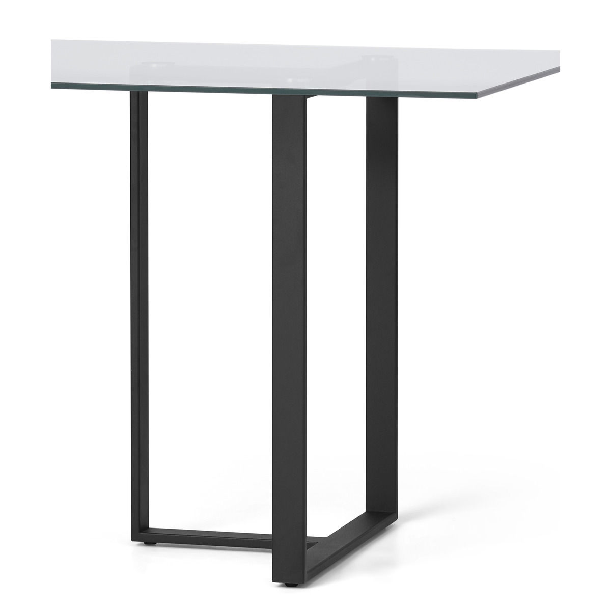 Saffie 6 Seat Dining Table, Black & Glass – image 6