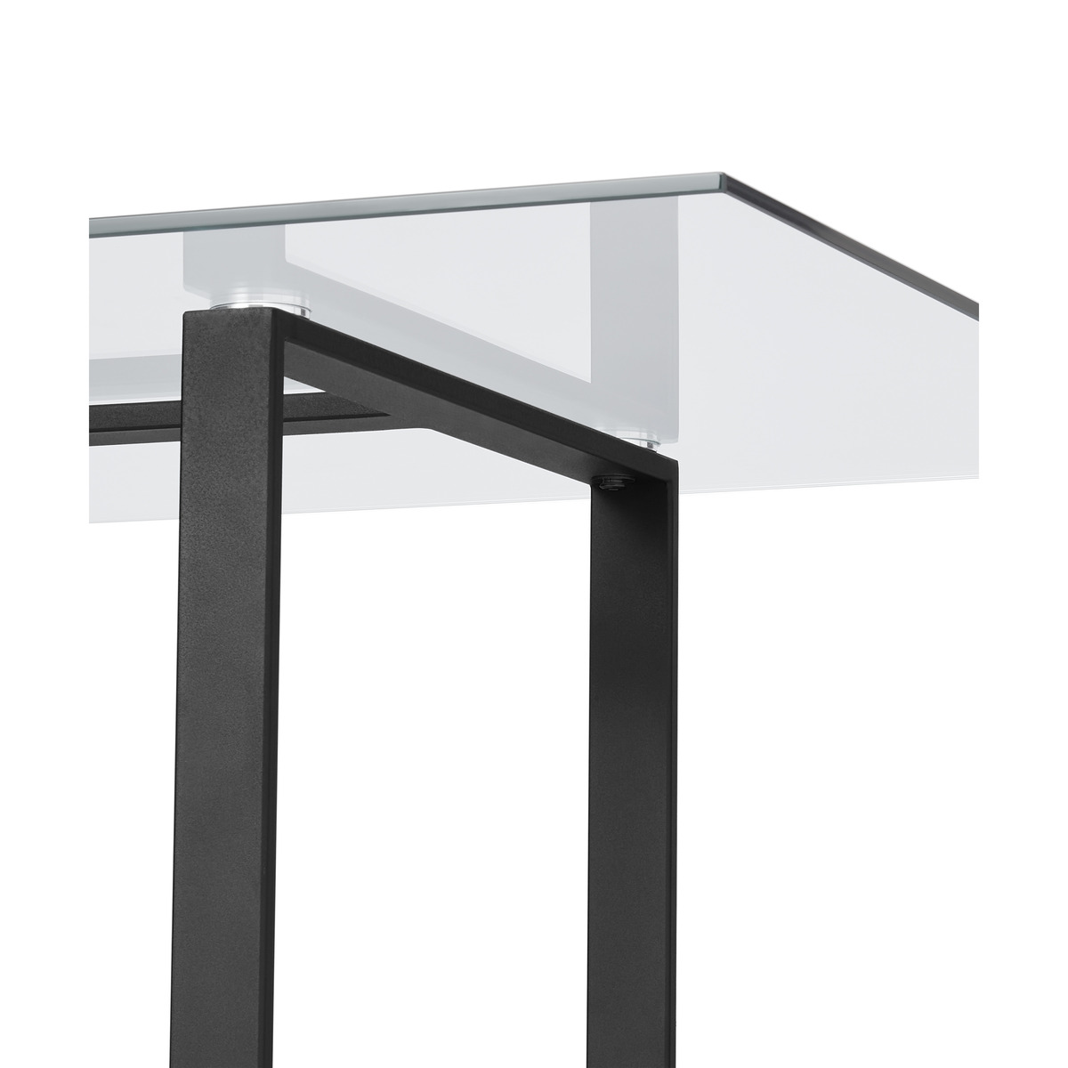Saffie 6 Seat Dining Table, Black & Glass – image 8