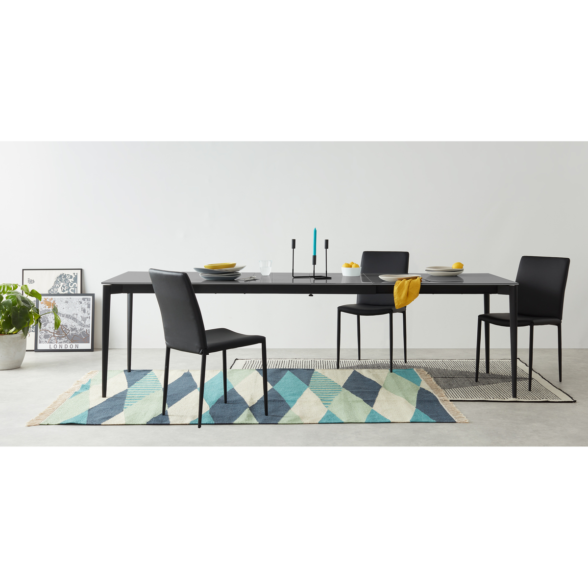 Tandil 8-12 Seat Extending Dining Table, Grey Glass – image 11