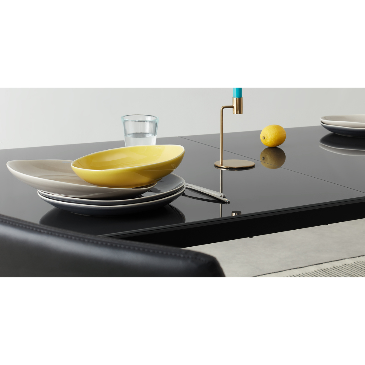 Tandil 8-12 Seat Extending Dining Table, Grey Glass – image 5
