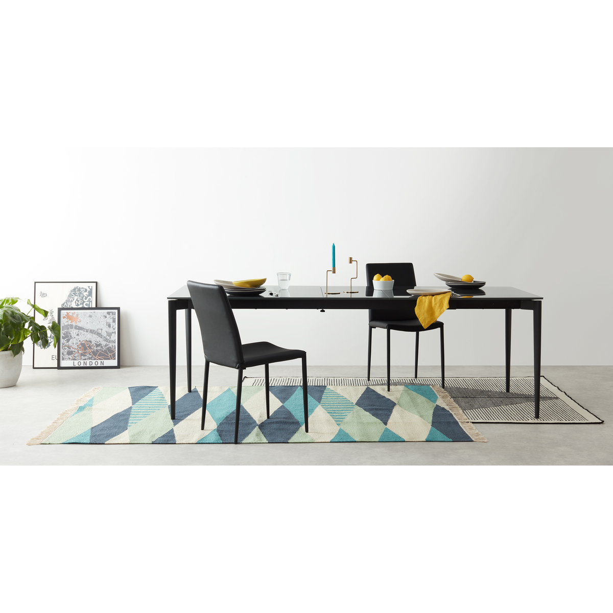 Tandil 8-12 Seat Extending Dining Table, Grey Glass – image 7