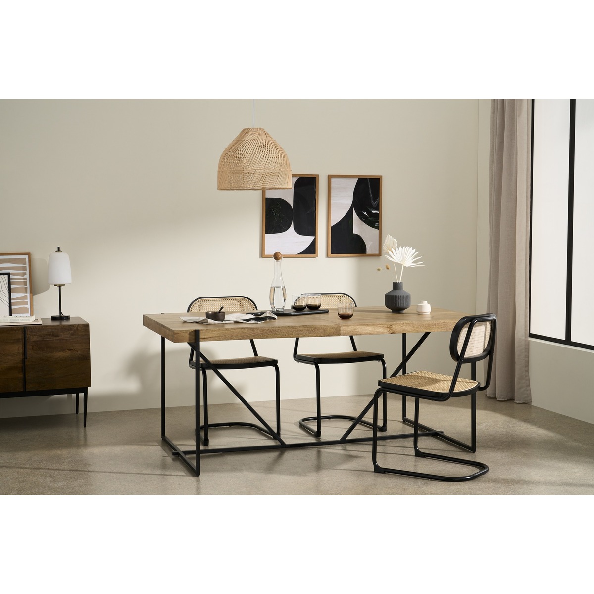 Morland 6-8 Seat Extending Dining Table, Mango Wood – image 5