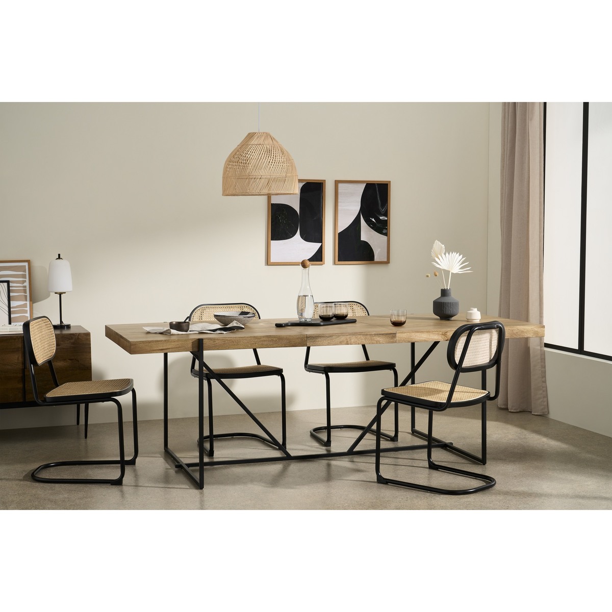 Morland 6-8 Seat Extending Dining Table, Mango Wood – image 8