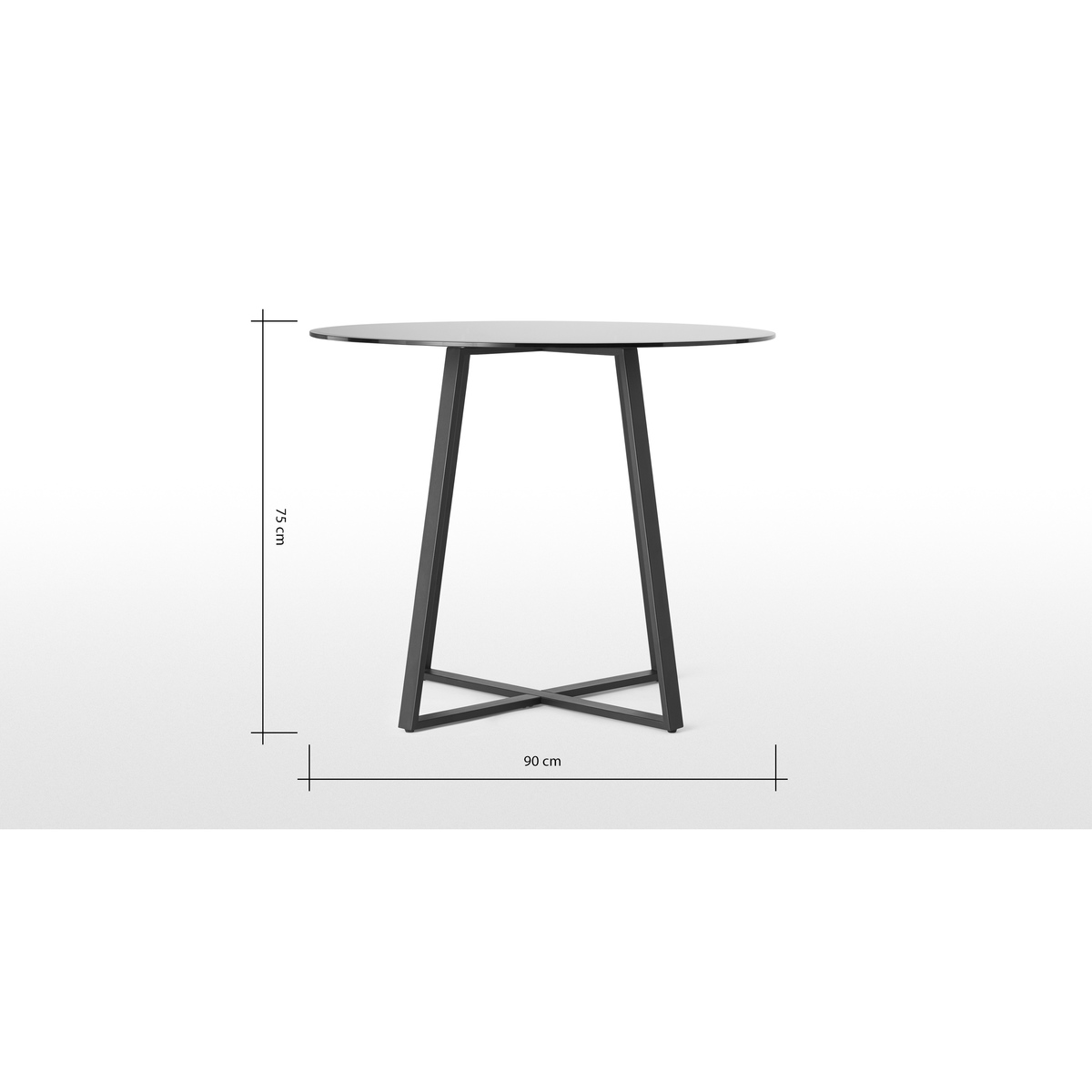 MADE Essentials Haku 2 Seat Round Dining Table, Black – image 7