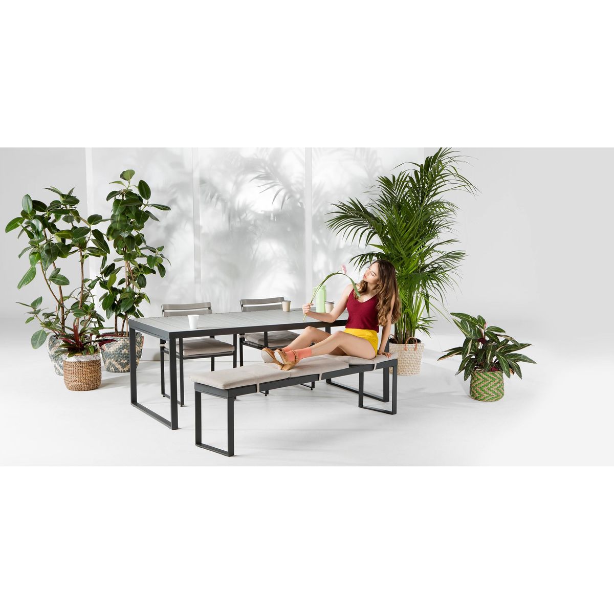 Catania 8 Seater Dining Table, Polywood – image 2