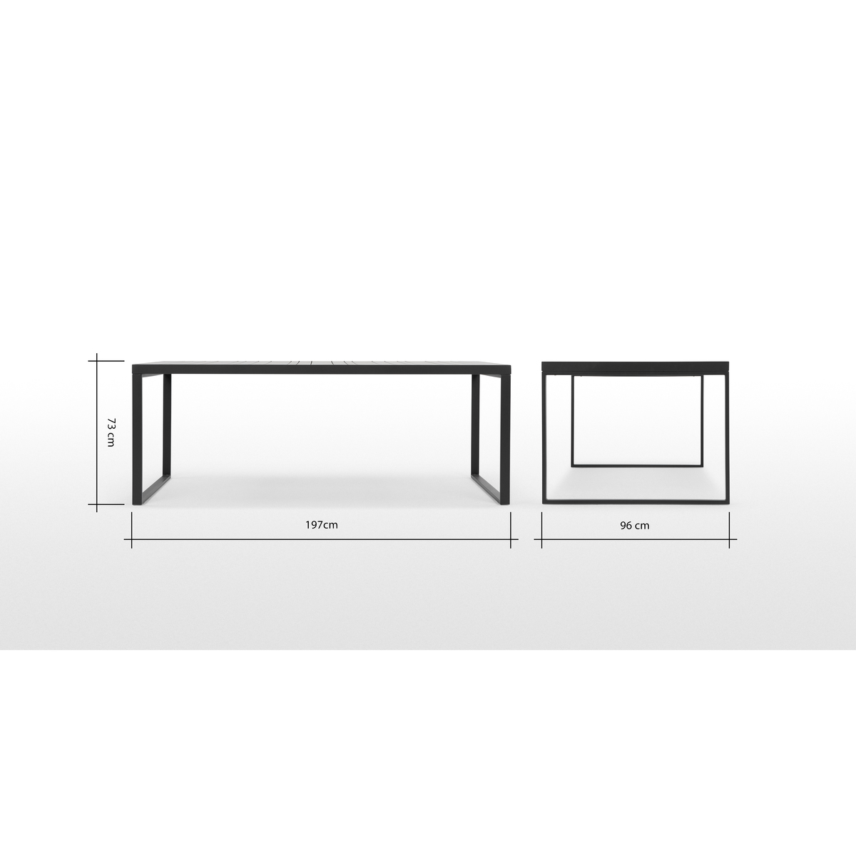 Catania 8 Seater Dining Table, Polywood – image 8