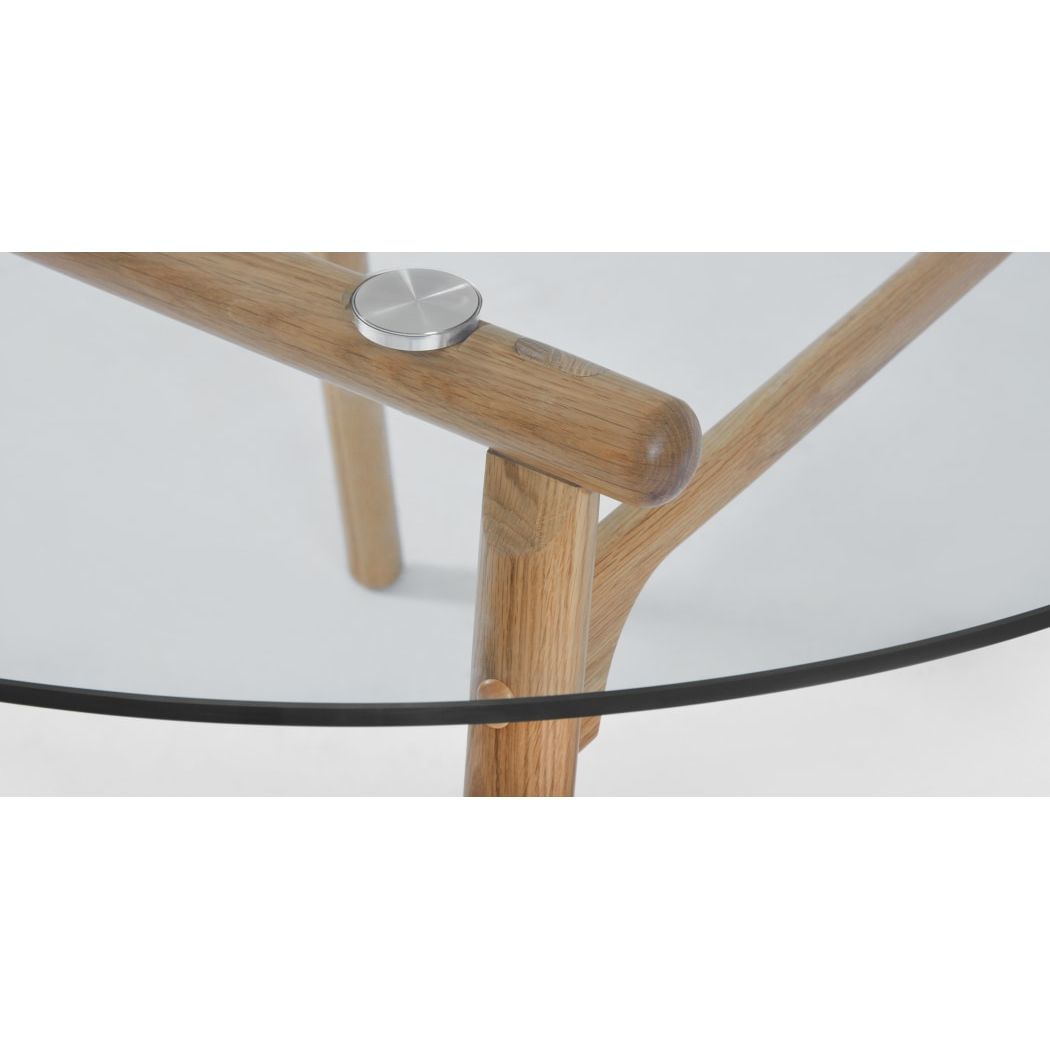 Philly Dining Table, Oak and Glass – image 2