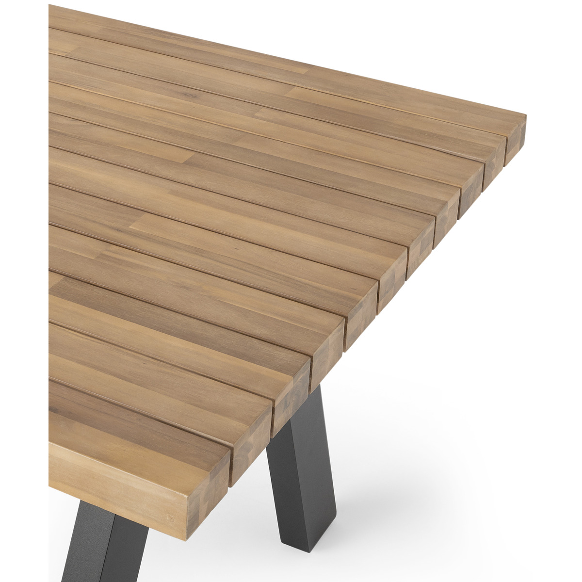 Bosco Garden Dining Table, Black & Acacia Wood – image 7