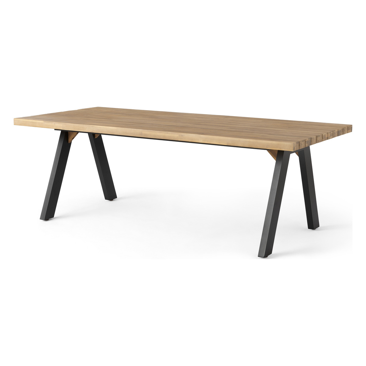 Bosco Garden Dining Table, Black & Acacia Wood – image 1