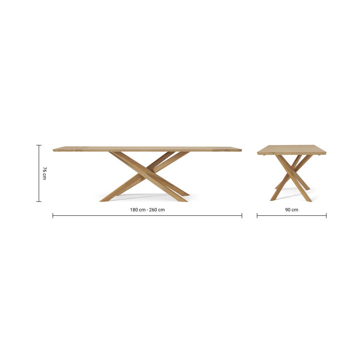 Abbon 6-12 Seat Extending Dining Table, Textured Oak – image 11