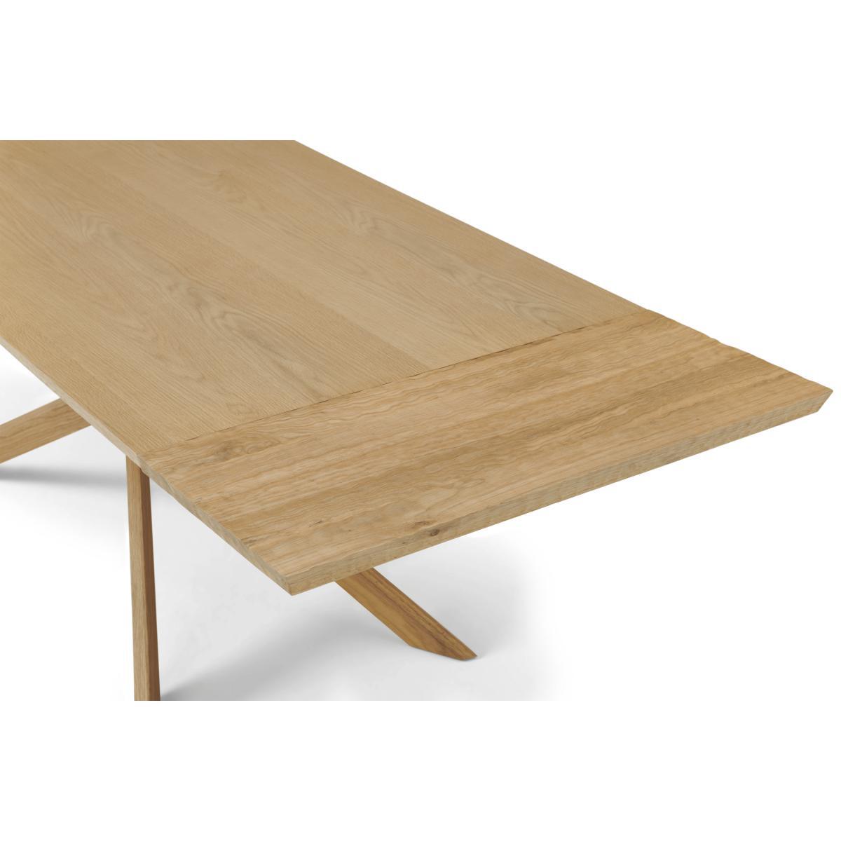 Abbon 6-12 Seat Extending Dining Table, Textured Oak – image 3