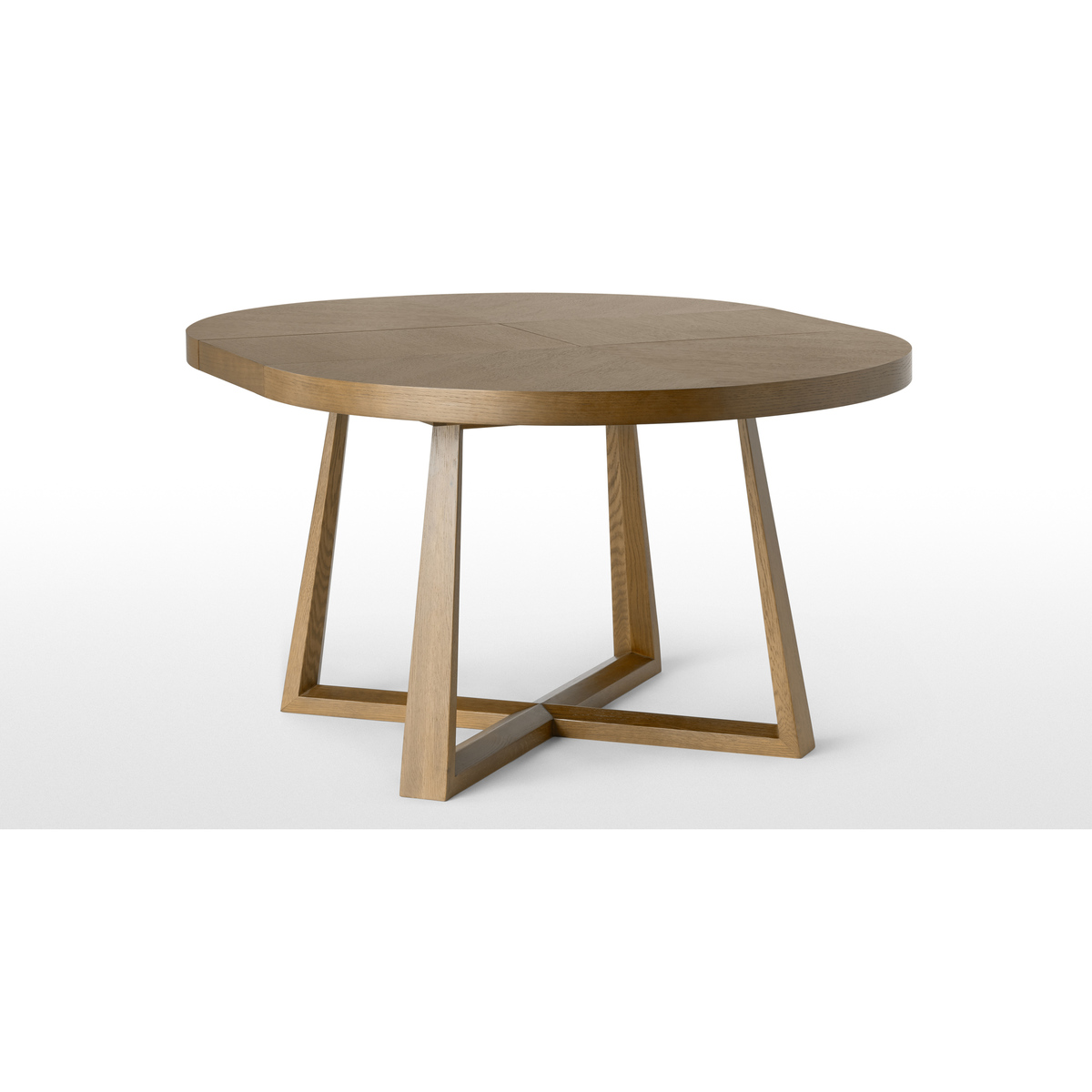 Belgrave 4- 6 Seat Round Extending Dining Table, Dark Stained Oak – image 3