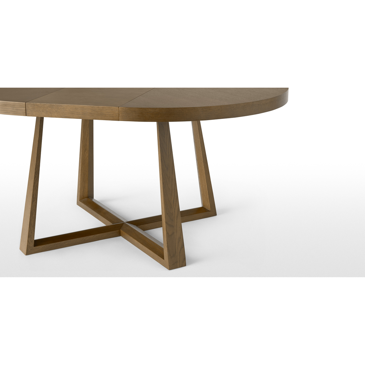 Belgrave 4- 6 Seat Round Extending Dining Table, Dark Stained Oak – image 6