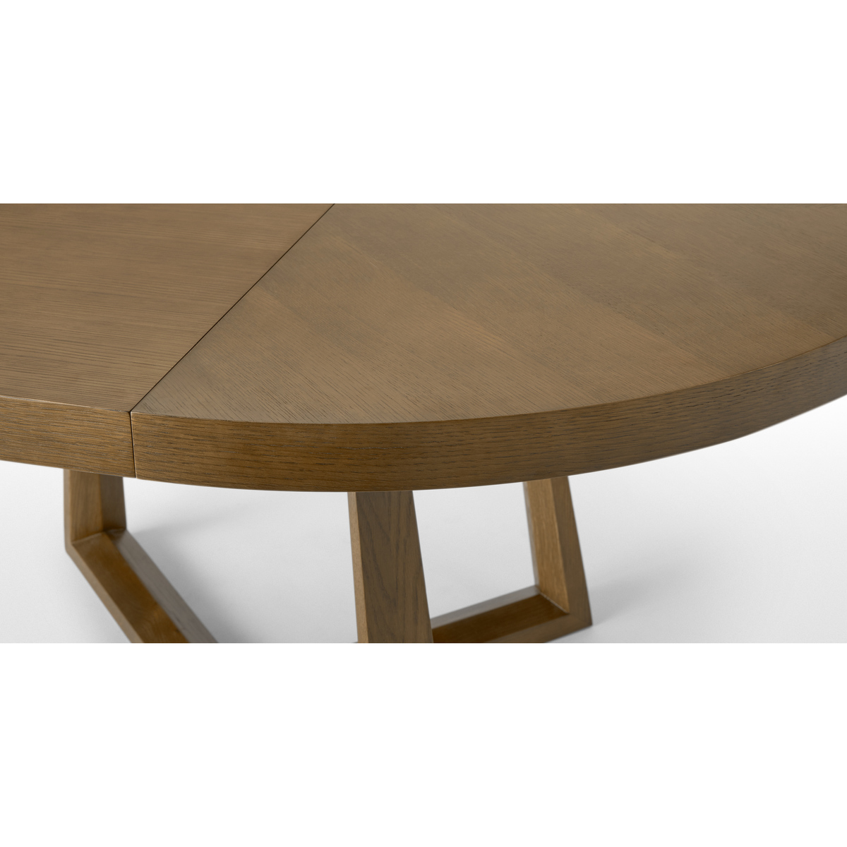 Belgrave 4- 6 Seat Round Extending Dining Table, Dark Stained Oak – image 7