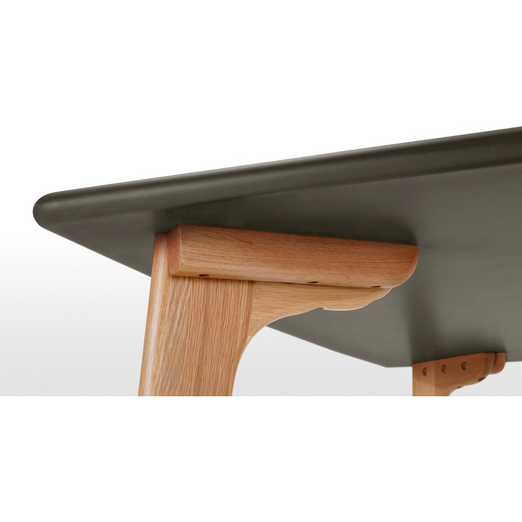 Fjord Compact Dining Table, Oak and Grey – image 3
