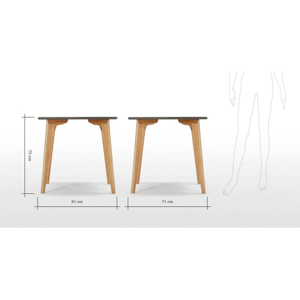 Fjord Compact Dining Table, Oak and Grey – image 5