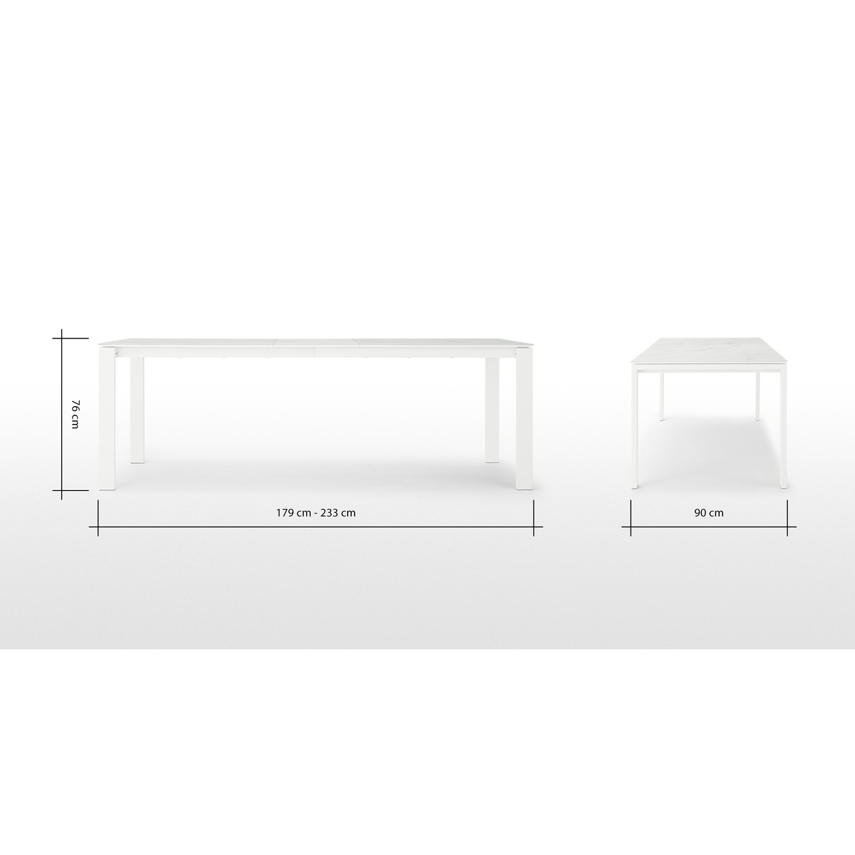 Cranham 8 - 10 seat Extending Dining Table, Ceramic – image 5