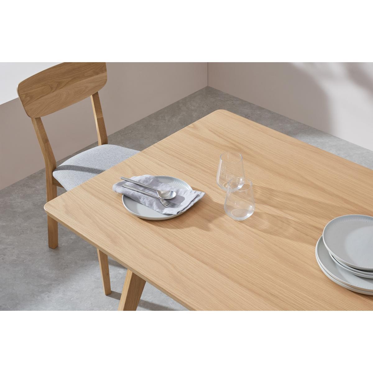 Jenson 6 Seat Dining Table, Oak – image 4