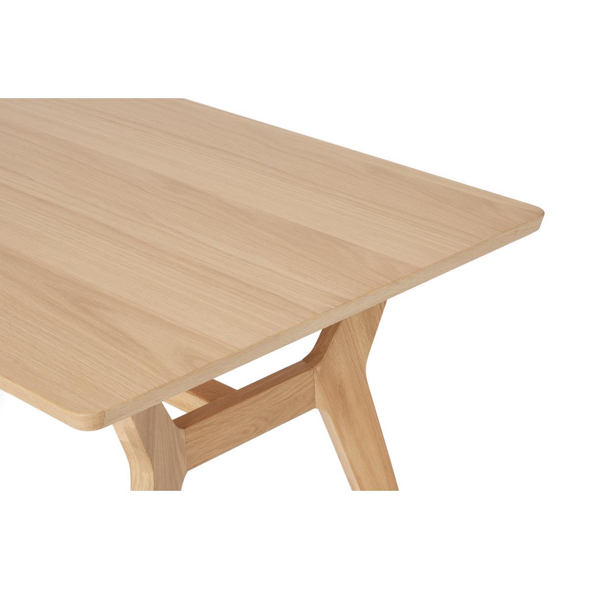 Jenson 6 Seat Dining Table, Oak – image 6