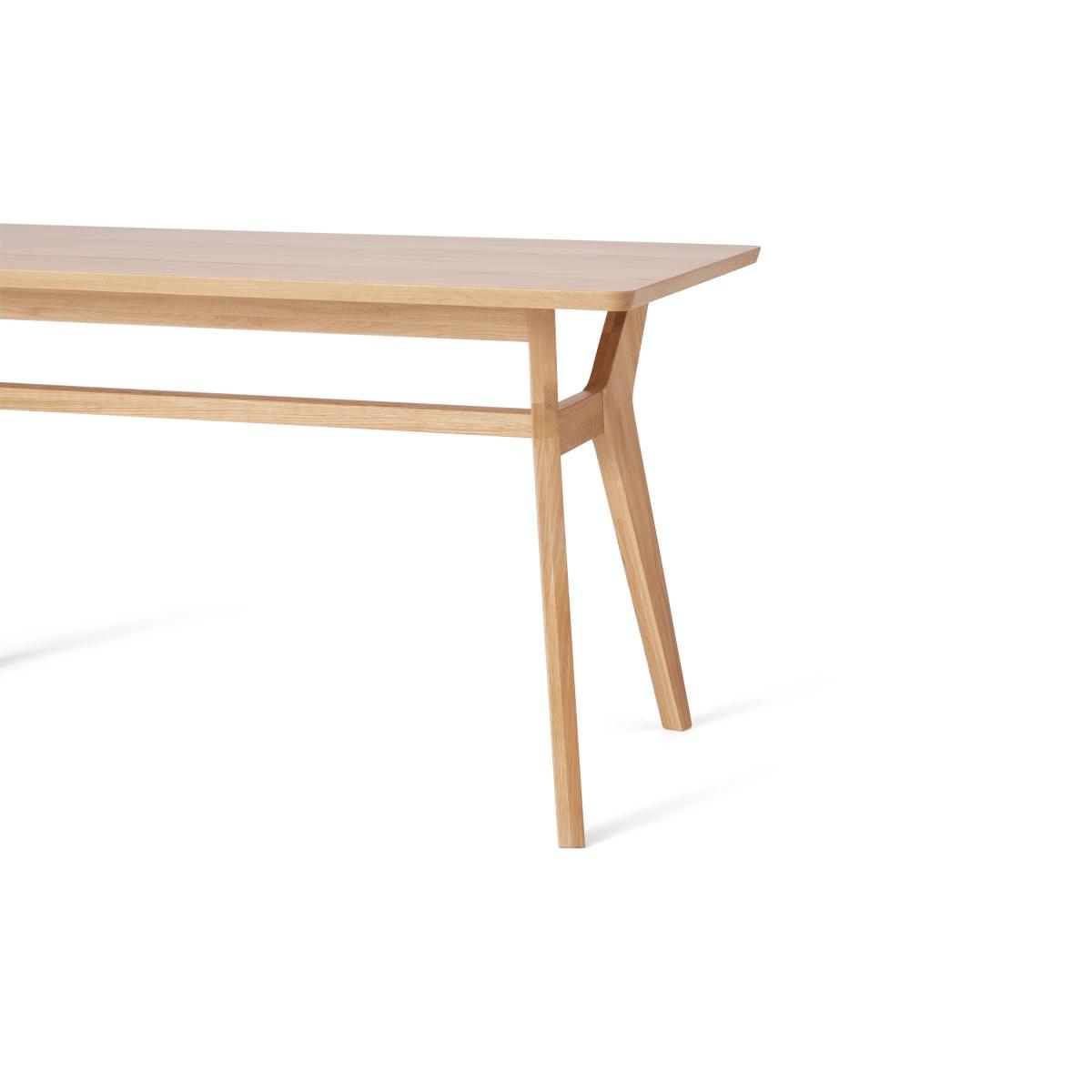 Jenson 6 Seat Dining Table, Oak – image 8