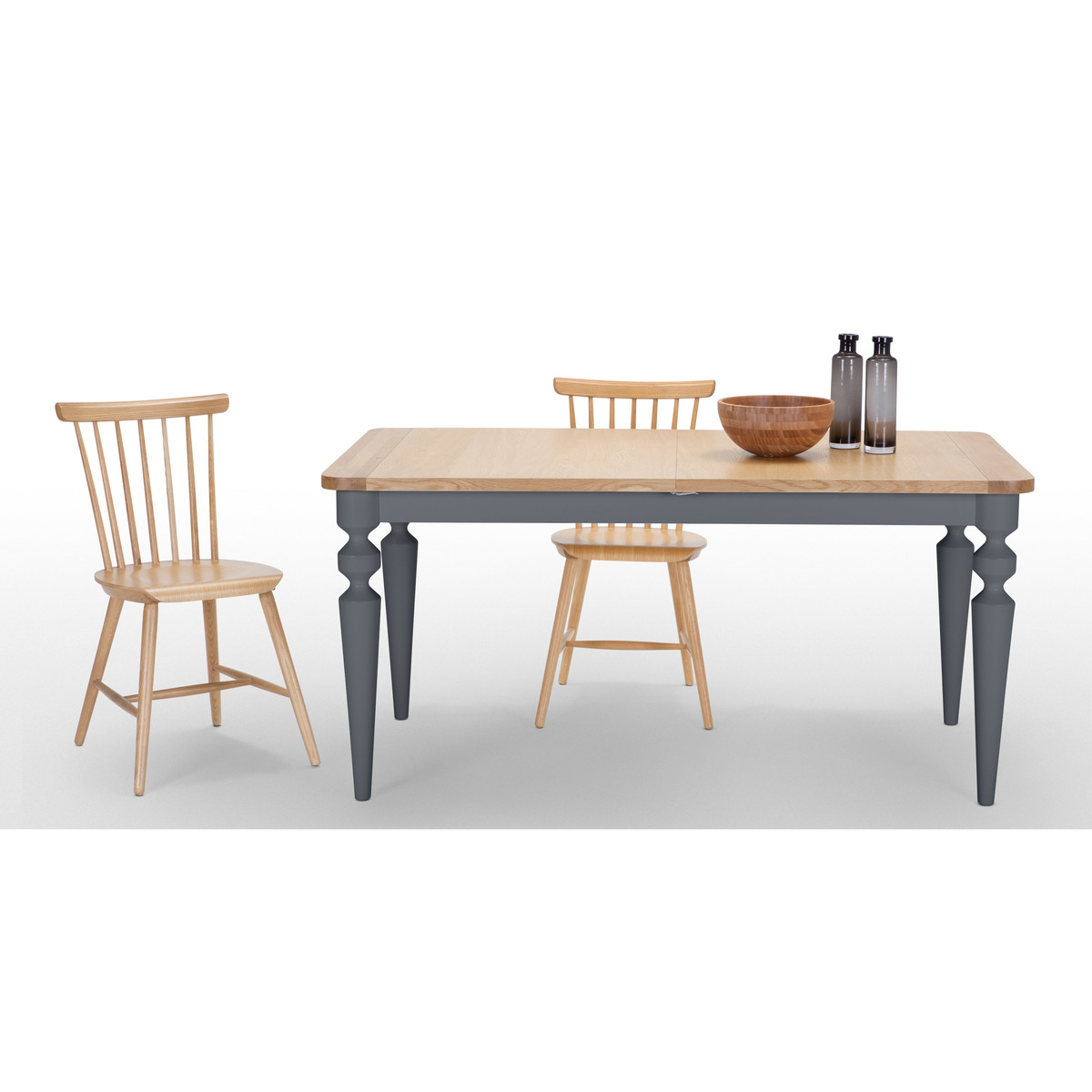 Betty 8-10 Seat Extending Dining Table, Oak and Grey – image 3