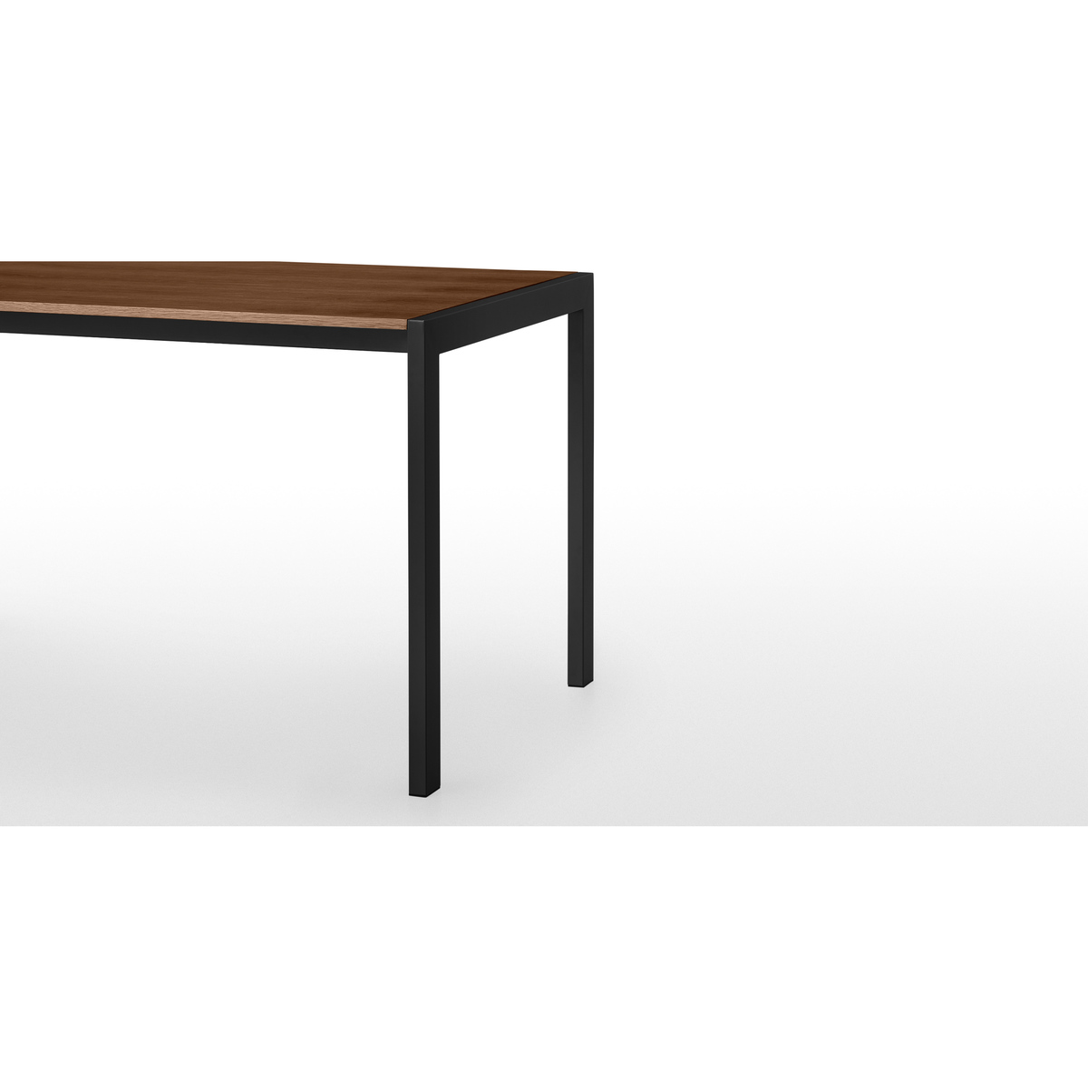 Swift 4-8 Seat Dining Table, Walnut & Black – image 7