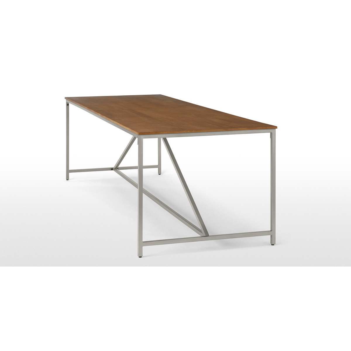 Lomond 10 Seat Dining Table, Honey Mango Wood & Brushed Steel – image 4