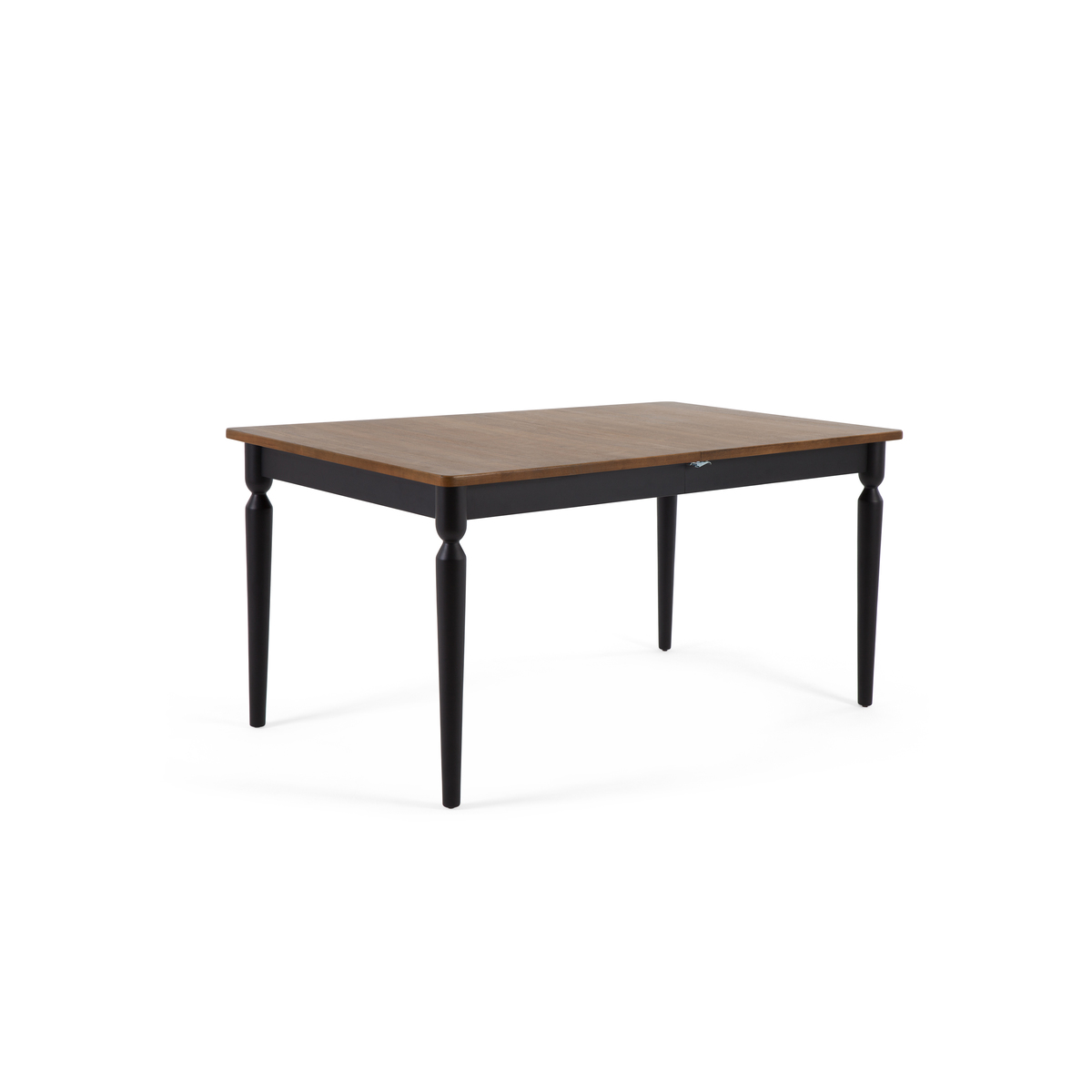 Pherson 8-12 Seat Double Extending Dining Table, Walnut and Black – image 3