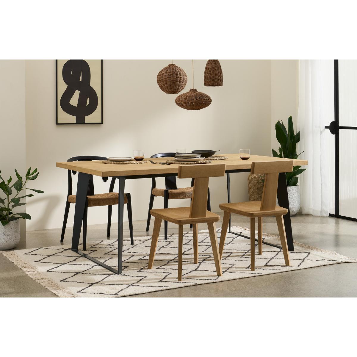 Solin 6-12 Seat Extending Dining Table, Rustic Oak – image 2