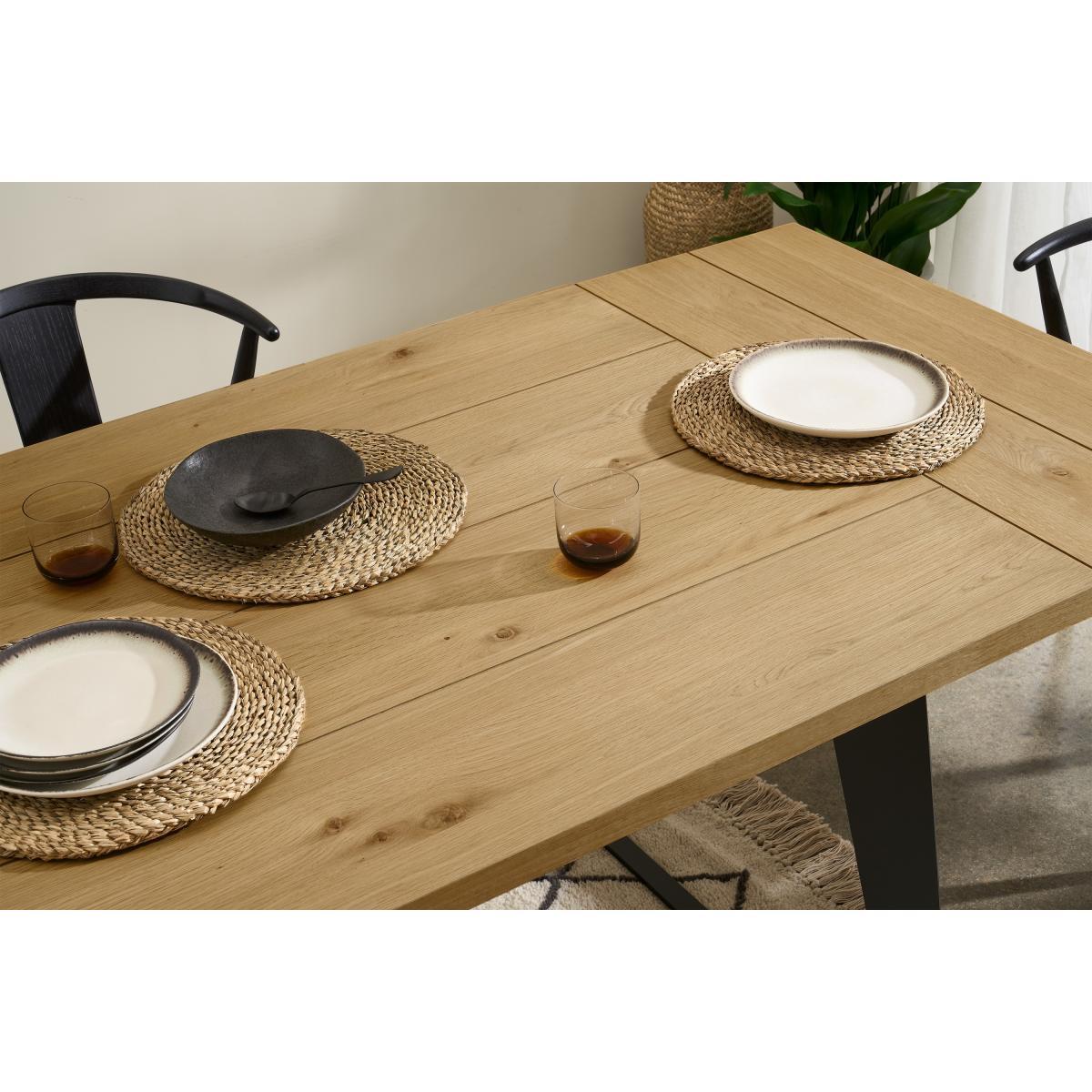 Solin 6-12 Seat Extending Dining Table, Rustic Oak – image 4