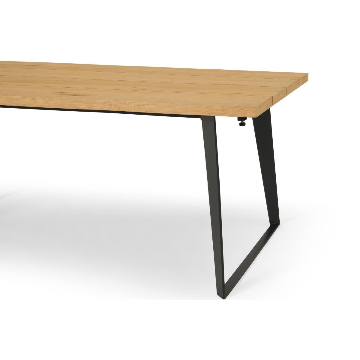 Solin 6-12 Seat Extending Dining Table, Rustic Oak – image 9