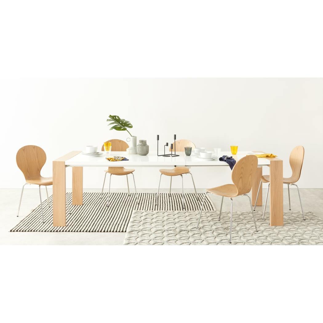 Ethan Extending Dining Table, Oak and White – image 2