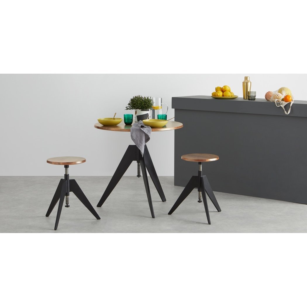 Javier Compact Swivel Dining Table, Mango Wood – image 4