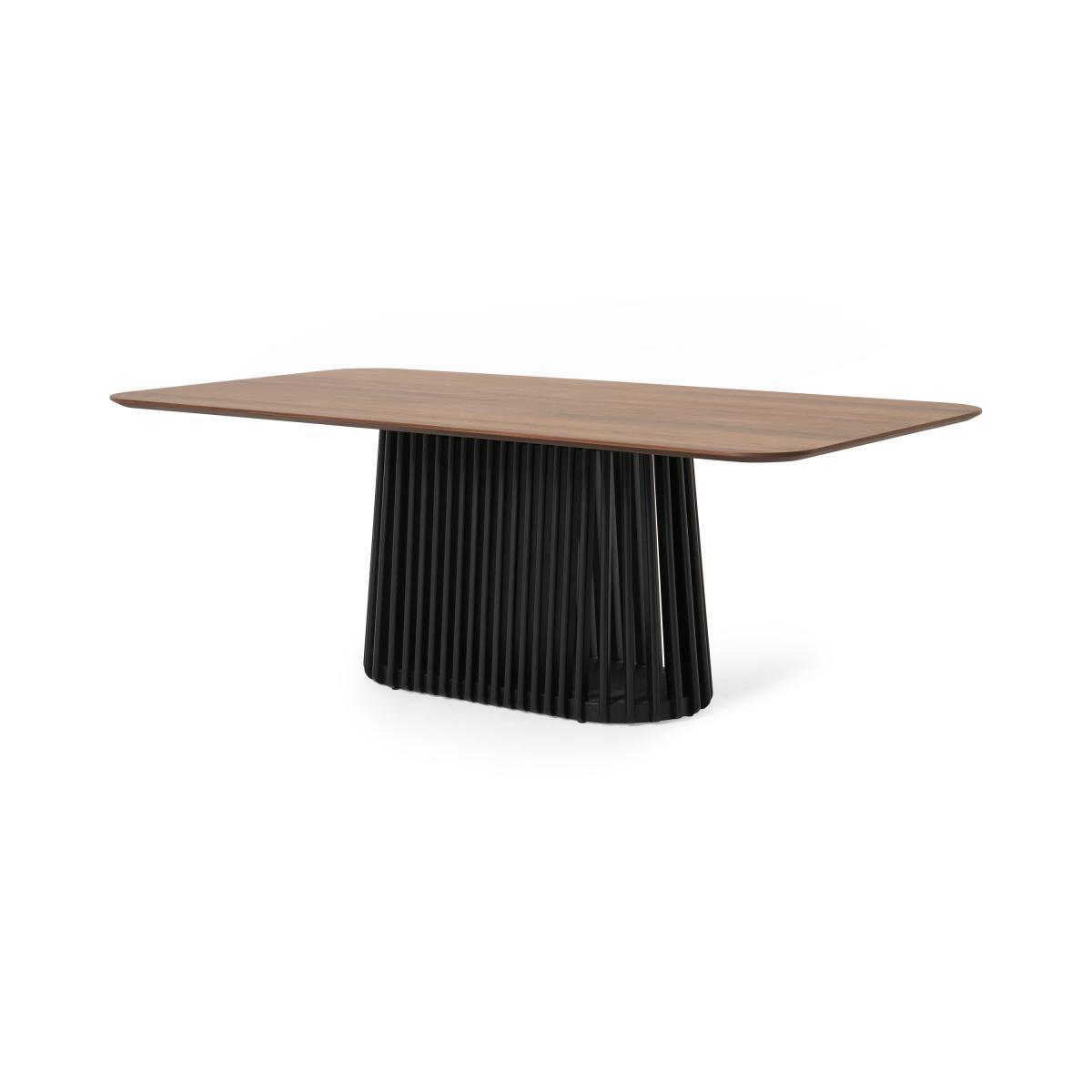 Zaragoza 8 Seat Dining Table, Walnut & Charcoal Black – image 2