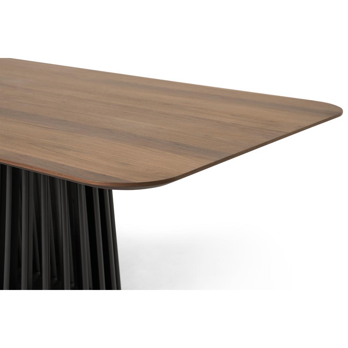Zaragoza 8 Seat Dining Table, Walnut & Charcoal Black – image 6