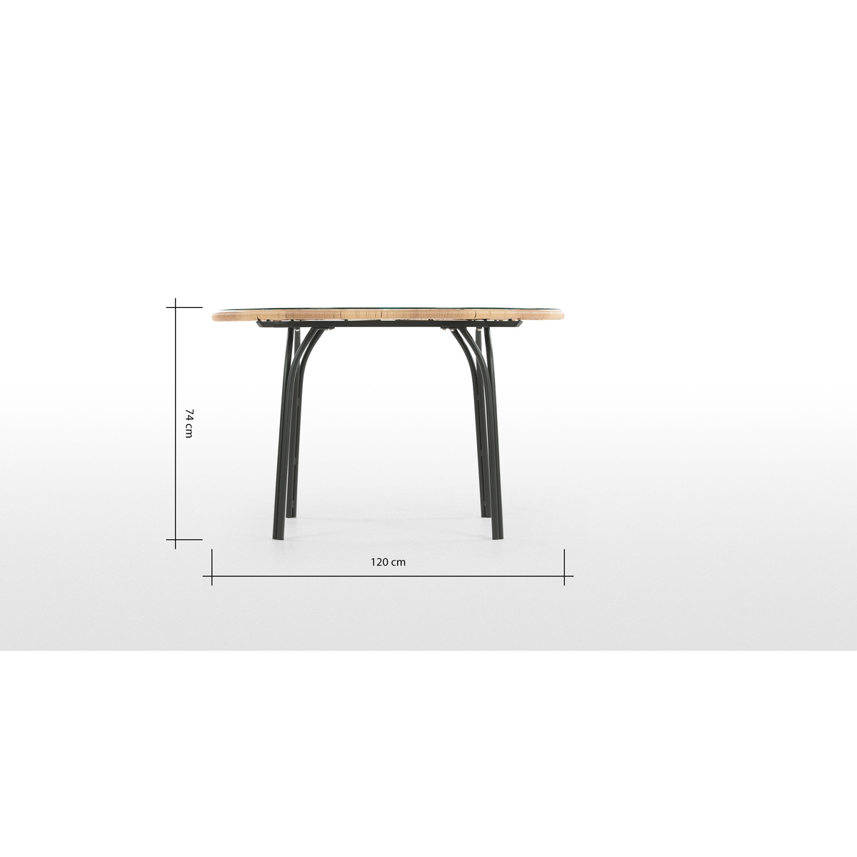 Lyra Garden 6 Seater Dining Table, Charcoal Grey – image 8