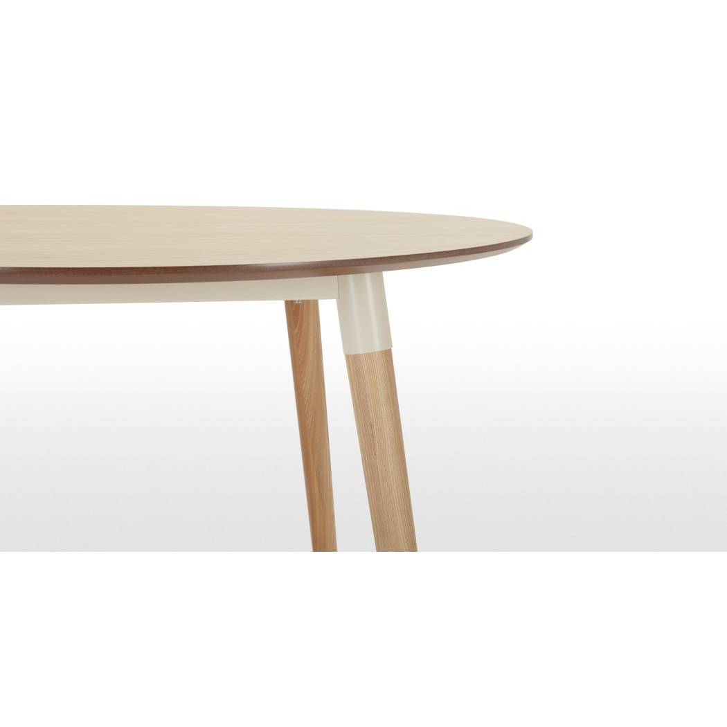 Edelweiss Round Dining Table, Ash and White – image 3