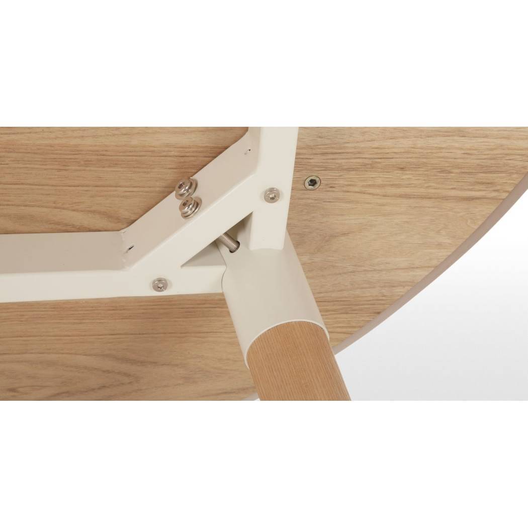 Edelweiss Round Dining Table, Ash and White – image 4
