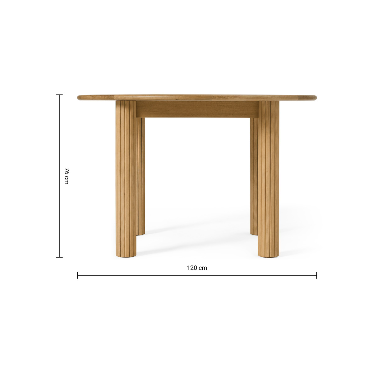 Tambo 4 Seat Round Dining Table, Oak – image 8