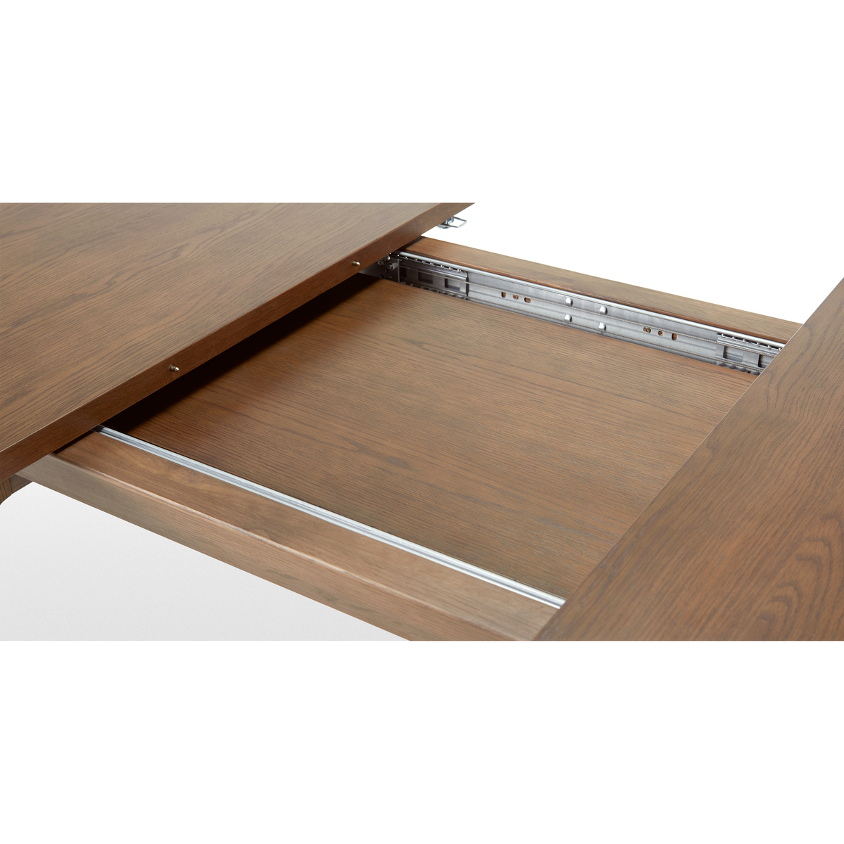 Jenson 6-8 Seat Oval Extending Dining Table, Dark Stain Oak – image 7