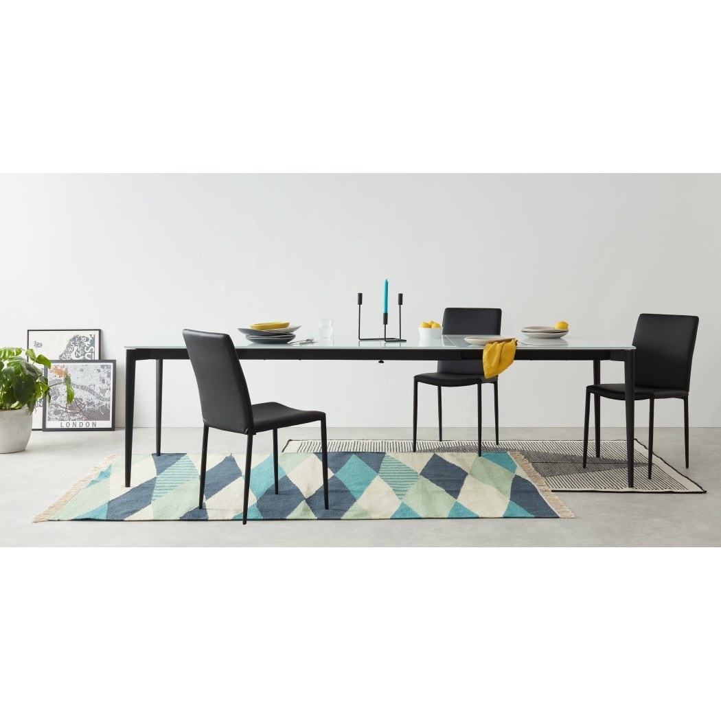 Tandil Extending Dining Table, White Glass – image 8