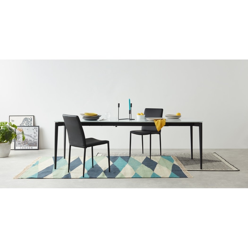 Tandil Extending Dining Table, White Glass – image 9