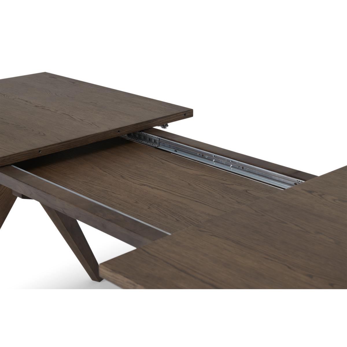 Wingrove 8-10 Seat Extending Dining Table, Dark French Oak – image 11
