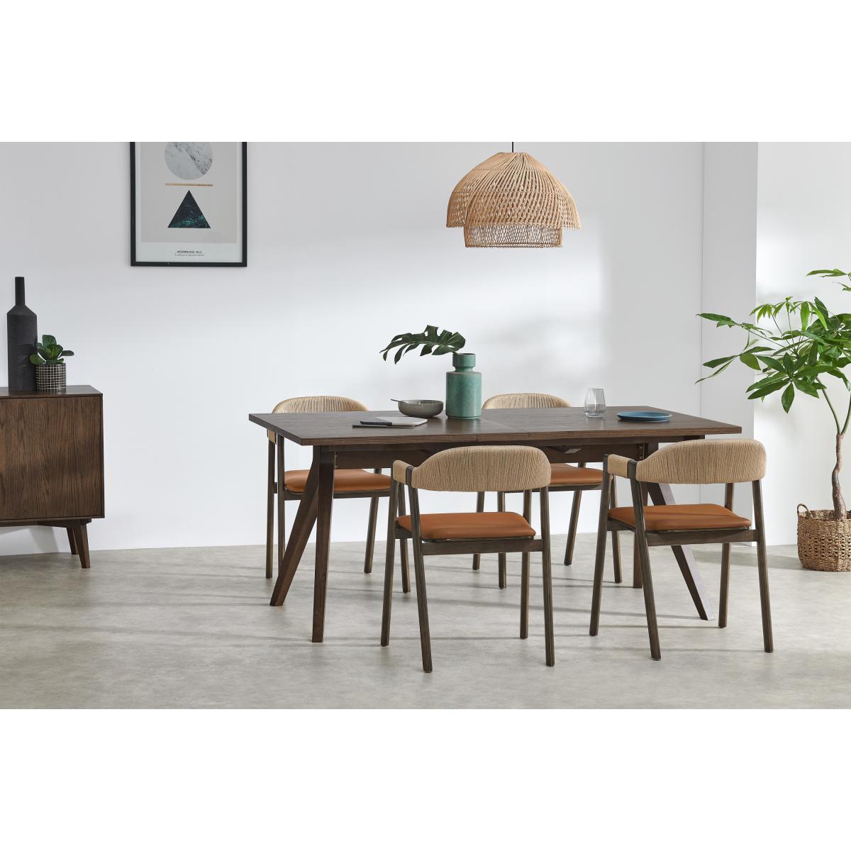 Wingrove 8-10 Seat Extending Dining Table, Dark French Oak – image 3