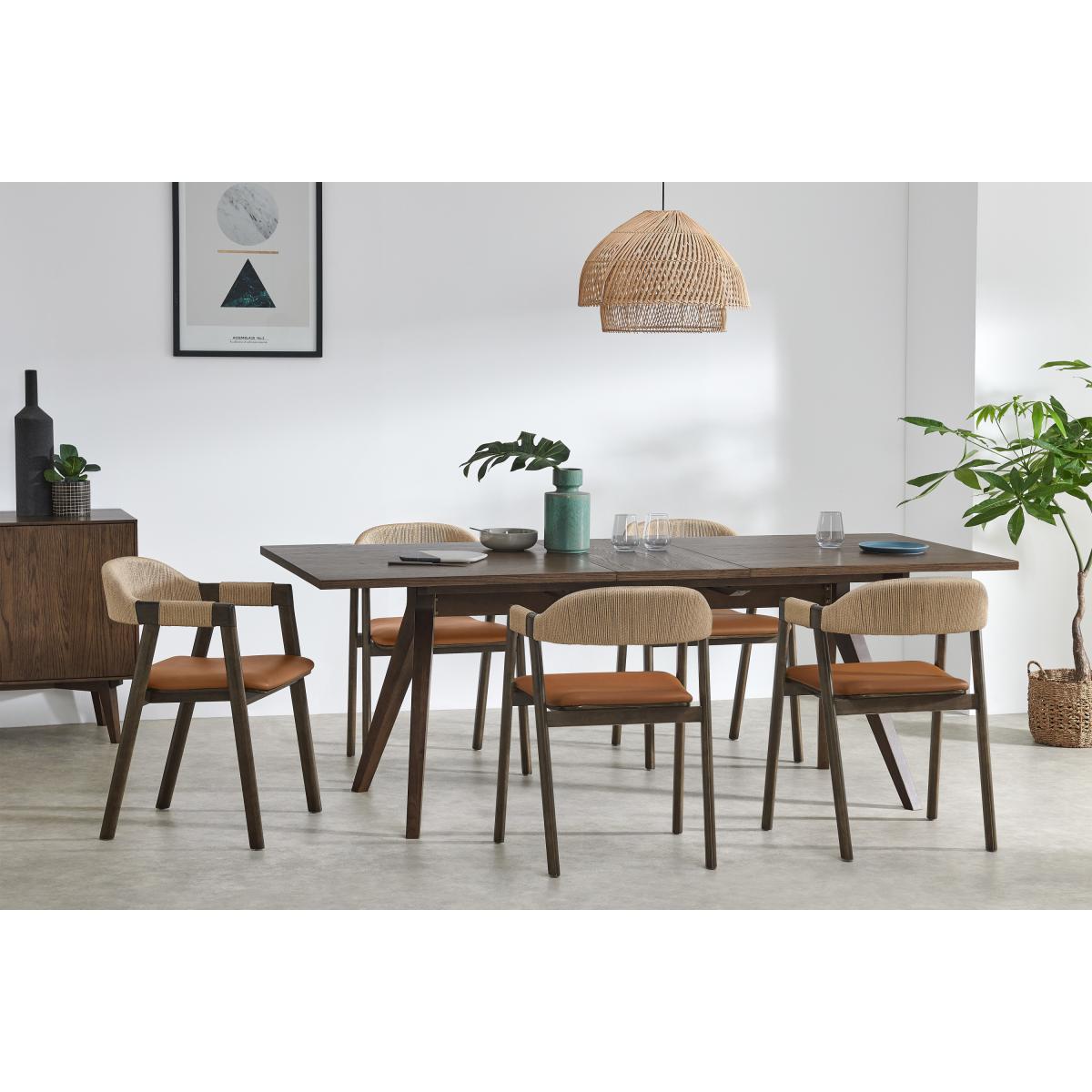 Wingrove 8-10 Seat Extending Dining Table, Dark French Oak – image 4