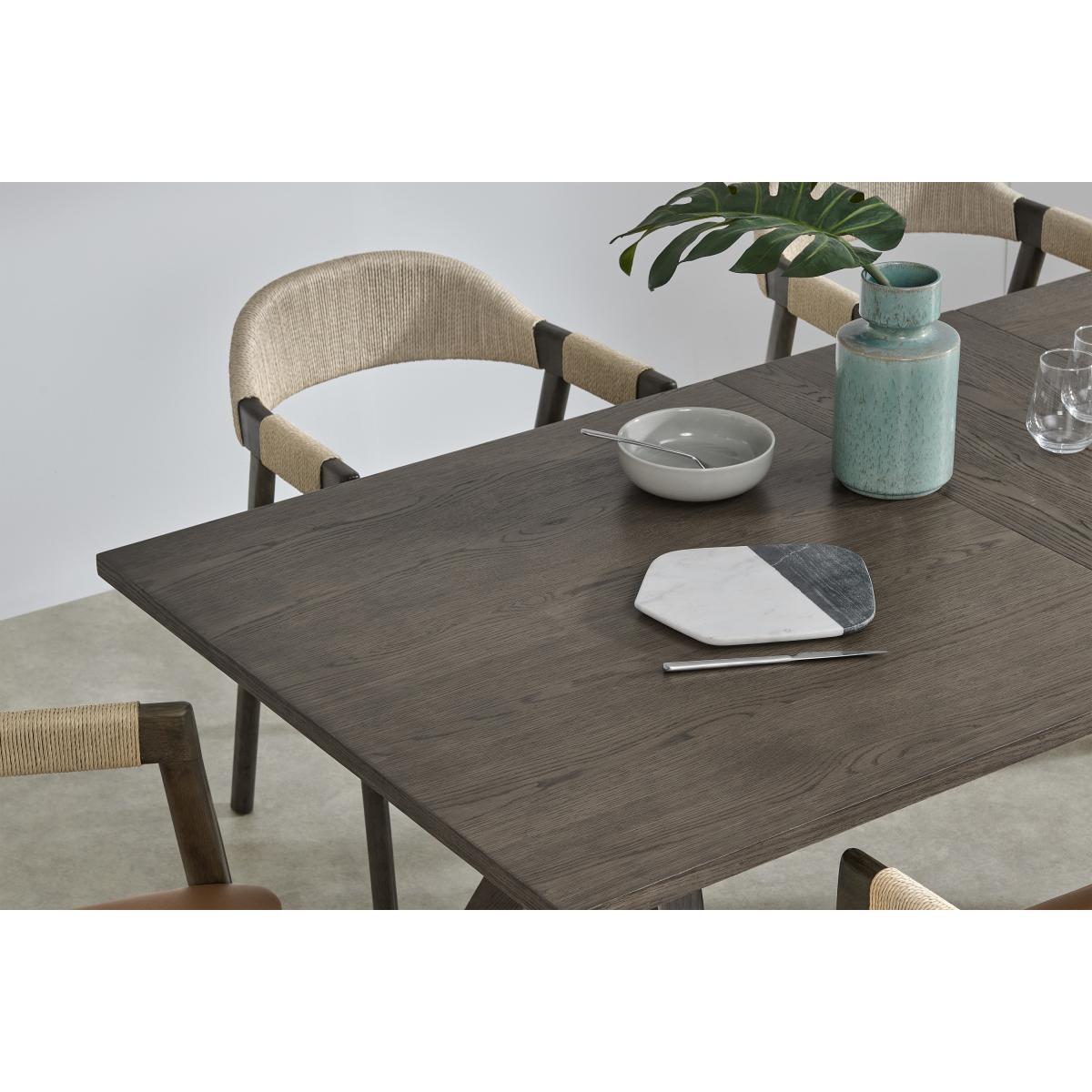 Wingrove 8-10 Seat Extending Dining Table, Dark French Oak – image 5